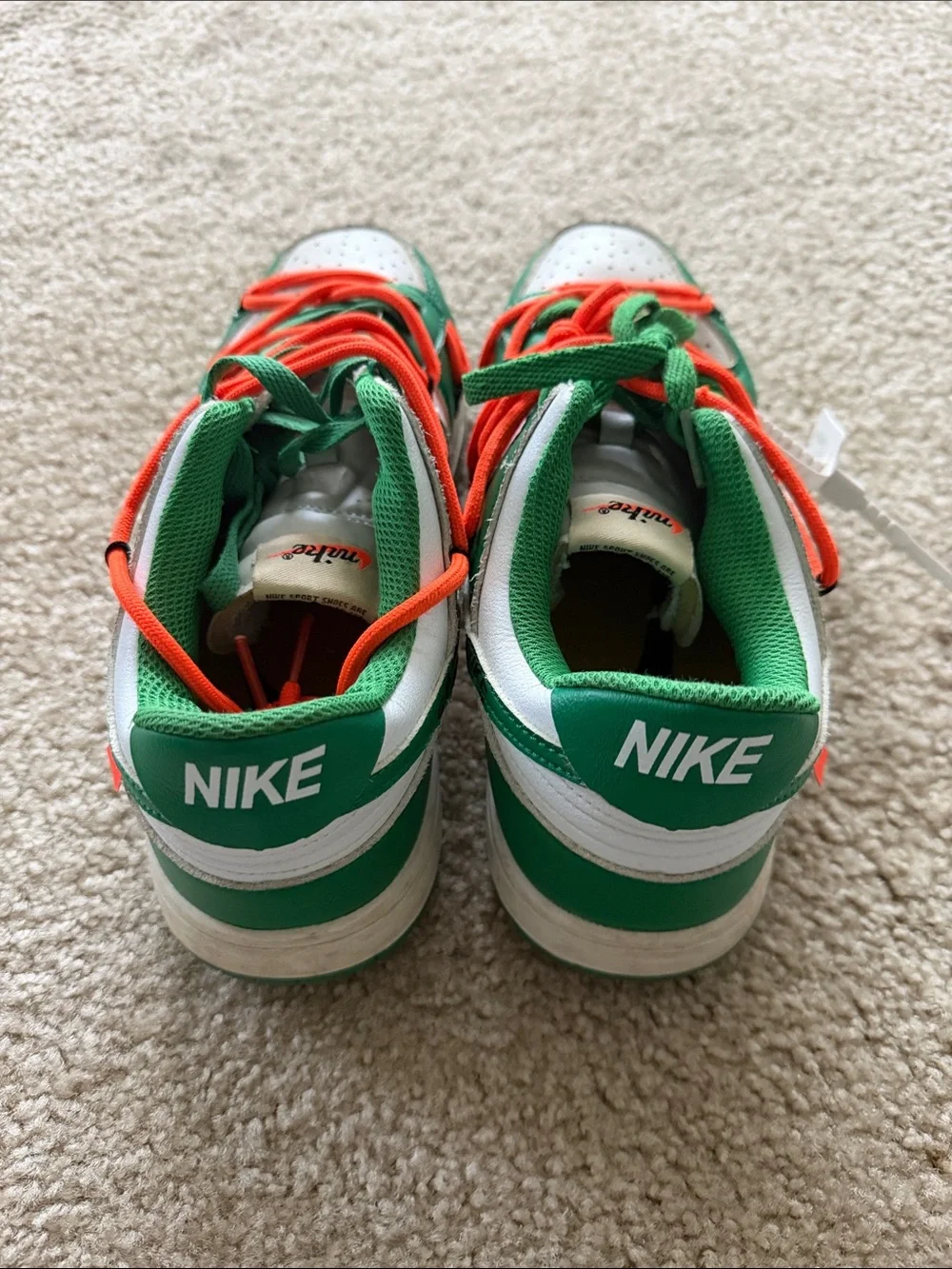 Nike Kids White, Green & Orange High-Top Sneakers